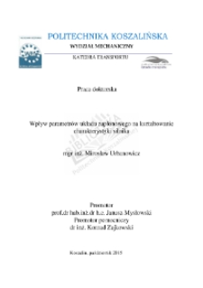 Wpływ parametrów układu zapłonowego na kształtowanie charakterystyki silnika : praca doktorska