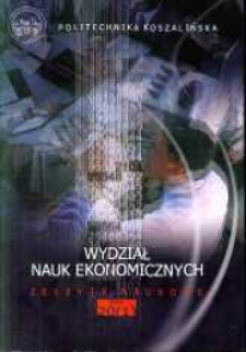 Zeszyty Naukowe Wydziału Nauk Ekonomicznych. Nr 20 cz. 1