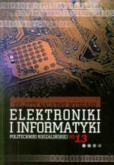 Zeszyty Naukowe Wydziału Elektroniki i Informatyki. Nr 13