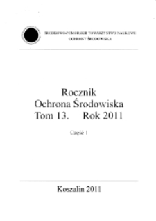 Rocznik Ochrona Środowiska. T. 13, cz.1