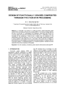 Design of functionally graded composites through friction stir processing