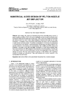Numerical aided design of Pelton nozzle jet deflector