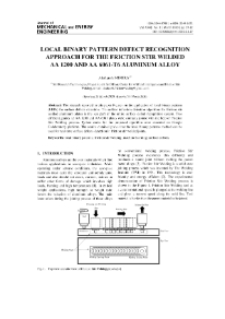 Local binary pattern defect recognition approach for the friction stir welded AA 1200 and AA 6061-T6 aluminum alloy