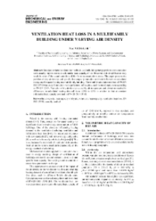 Ventilation heat loss in a multifamily building under varying air density