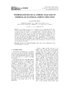 Thermo-mechanical stress analysis of dissimilar material joints using FEM