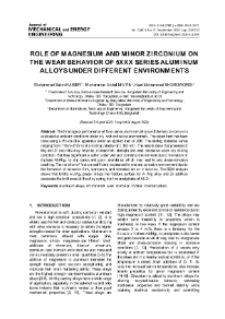 Role of magnesium and minor zirconium on the wear behavior of 5xxx series aluminum alloys under different environments