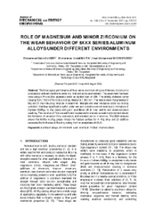 Role of magnesium and minor zirconium on the wear behavior of 5xxx series aluminum alloys under different environments