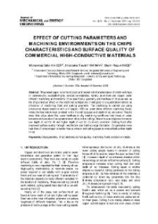 Effect of cutting parameters and machining environments on the chips characteristics and surface quality of commercial high-conductive materials