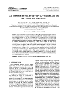 An experimental study of cutting fluid on drilling AISI 1040 steel
