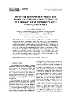 Effect of some parameters on the thermo-hydraulic characteristics of a channel heat exchanger with corrugated walls