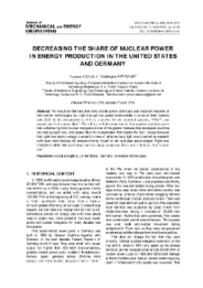 Decreasng the share of nuclear power in energy production in the United States and Germany