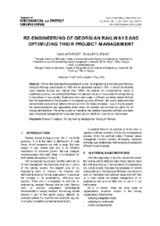 Re-engineering of Georgian railways and optimizing their project management