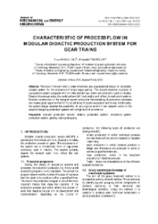 Characteristic of process flow in modular didactic production system for gear trains