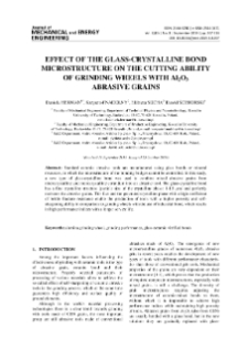 Effect of the glass-crystalline bond microstructure on the cutting ability of grinding wheels with Al2O3 abrasive grains