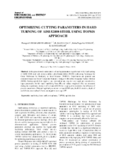 Optimizing cutting parameters in hard turning of AISI 52100 steel using TOPSIS approach