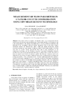 Measurement of flow parameters in a Taylor-Couette configuration using UDV measurement technology
