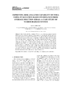 Improving risk analysis capability of FMEA using evaluation based on distance from average solution (EDAS): a case study of turbocharger system