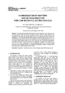 Hybridization of batteryand ultracapacitorfor low weight electric vehicle