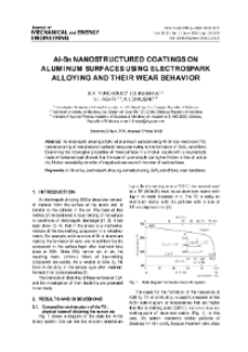Al-Sn nanostructured coatings on aluminum surfaces using electrospark alloying and their wear behavior