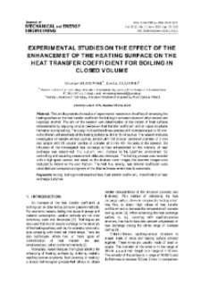 Experimental studies on the effect of the enhancemet of the heating surface on the heat transfer coefficient for boiling in closed volume