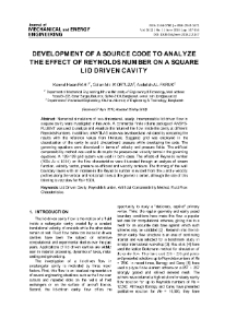 Development of a source code to analyze the effect of Reynolds number on a square lid driven cavity