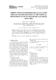 Verification of methods for calculating the gas volume fraction in the vertical descending flow of two-phase gas-liquid mixtures