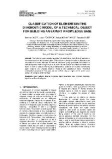 Classification of elements in the diagnostic model of a technical object for building an expert knowledge base