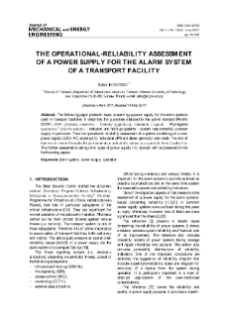 The operational-reliability assessment of a power supply for the alarm system of a transport facility