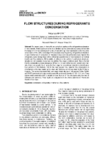 Flow structures during refrigerants condensation