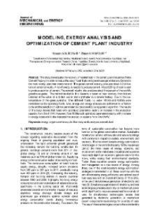 Modeling, exergy analysis and optimization of cement plant industry