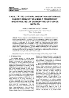 Facilitating optimal operations of wave energy converter using a preeminent mooring line: an entropy weight-VIKOR method