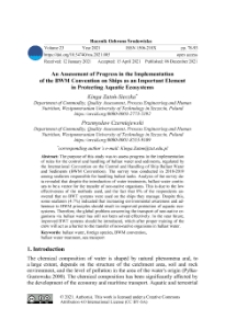 An assessment of progress in the implementation of the BWM convention on ships as an important element in protecting aquatic ecosystems