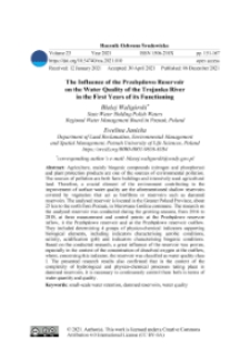 The Influence of the Przebędowo reservoir on the water Quality of the Trojanka river in the first years of its functioning