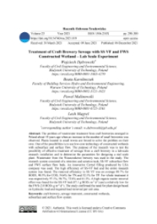 Treatment of craft brewery sewage with SS VF and FWS constructed wetland – lab scale experiment