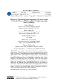 Influence of decreasing supplementation to transformation of chemical forms of Ni, Zn and Cu during composting of sewage sludge