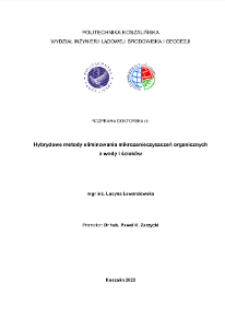 Hybrid methods enabling elimination of organic micropollutants in water and sewage : PhD thesis