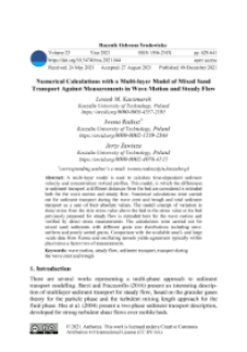 Numerical calculations with a multi-layer model of mixed sand transport against measurements in wave motion and steady flow