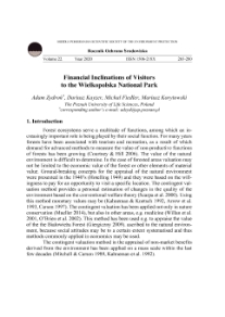 Financial inclinations of visitors to the wielkopolska national park