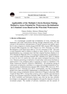 Applicability of the multiple-criteria decision-making method to assess potential for watercourse revitalisation in urbanised areas based on the Wierzbak watercourse