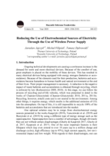 Reducing the use of electrochemical sources of electricity through the use of wireless power supply