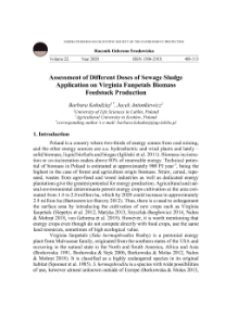 Assessment of different doses of sewage sludge application on virginia fanpetals biomass feedstock production