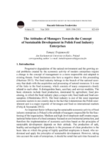 The attitudes of managers towards the conceptof sustainable development in polish food industryenterprises