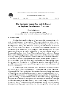 The European Green Deal and its impact on regional development processes