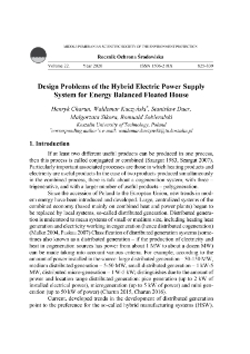 Design problems of the hybrid electric power supply system for energy balanced floated house