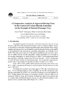 A comparative analysis of approval driving tests in the context of carbon dioxide emissions on the example of selected passenger cars