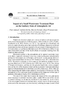 Impact of a small wastewater treatment plant on the sanitary state of atmospheric air