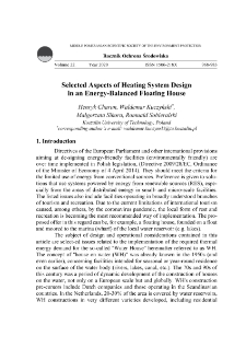 Selected aspects of heating system design in an energy-balanced floating house