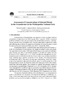 Assessment of concentrations of selected metalsin the groundwater in the Wielkopolska National Park