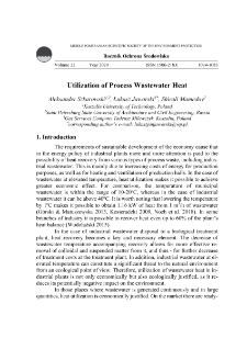 Utilization of process wastewater heat