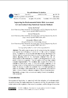 Improving the environmental safety risk assessment in construction using statistical analysis methods